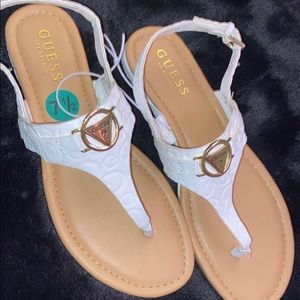 Guess white sandals